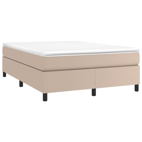 Sengeramme 140x200 cm kunstlæder cappuccinofarvet