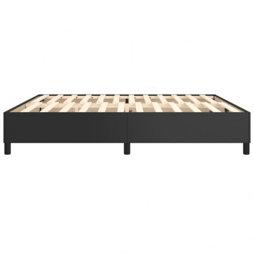 Boxspring sengeramme 200×200 cm i kunstlæder - sort