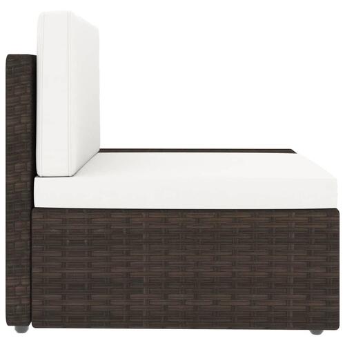 Loungesæt til haven 9 dele polyrattan brun