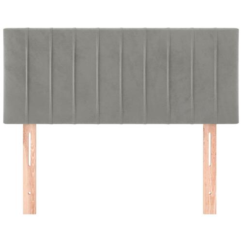 Sengegavl 80x5x78/88 cm fløjl lysegrå