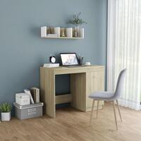 Skrivebord 100x50x76 cm konstrueret træ sonoma-eg