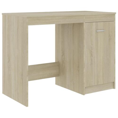 Skrivebord 100x50x76 cm konstrueret træ sonoma-eg