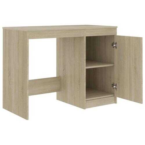 Skrivebord 100x50x76 cm konstrueret træ sonoma-eg