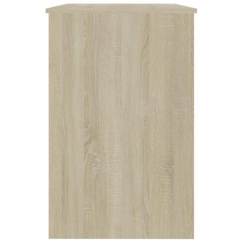 Skrivebord 100x50x76 cm konstrueret træ sonoma-eg