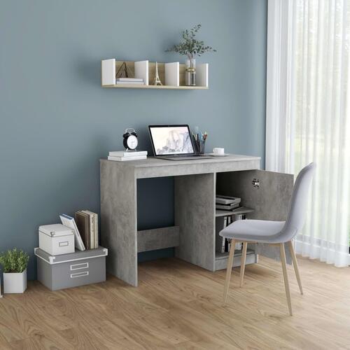 Skrivebord 100x50x76 cm konstrueret træ betongrå