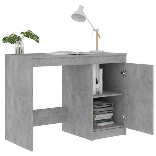 Skrivebord 100x50x76 cm konstrueret træ betongrå