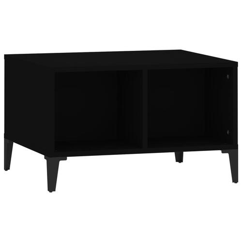 Sofabord 60x50x36,5 cm konstrueret træ sort