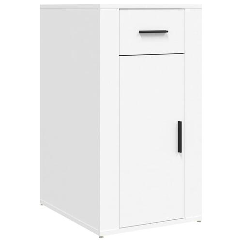 Skrivebordsskab 40x49x75 cm konstrueret træ hvid