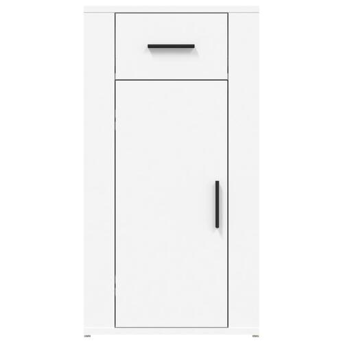Skrivebordsskab 40x49x75 cm konstrueret træ hvid