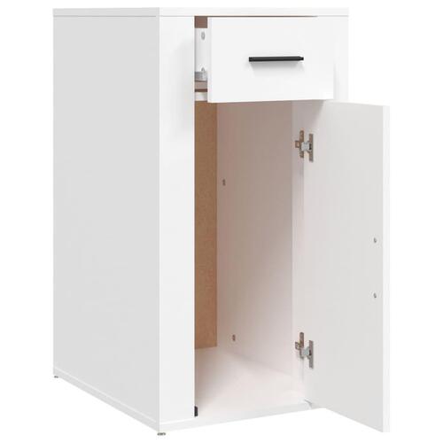 Skrivebordsskab 40x49x75 cm konstrueret træ hvid