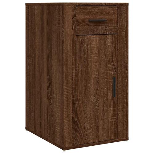 Skrivebordsskab 40x49x75 cm konstrueret træ brunt egetræ