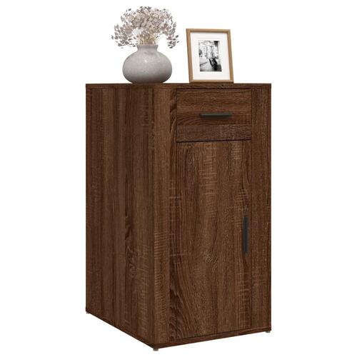 Skrivebordsskab 40x49x75 cm konstrueret træ brunt egetræ