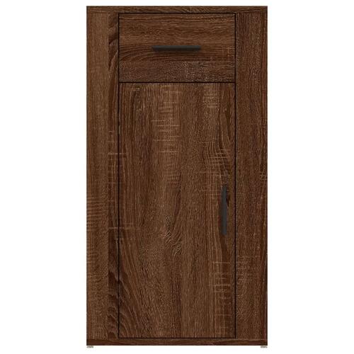 Skrivebordsskab 40x49x75 cm konstrueret træ brunt egetræ