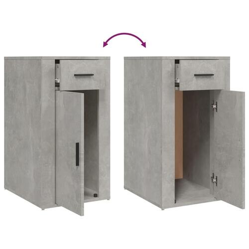 Skrivebordsskab 40x49x75 cm konstrueret træ betongrå