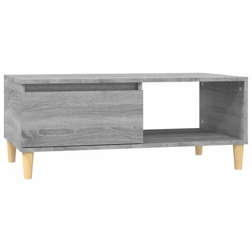 Sofabord 90x50x36,5 cm konstrueret træ grå sonoma-eg