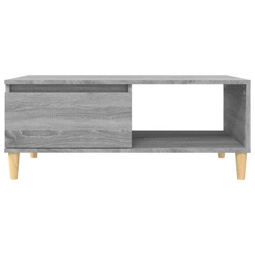 Sofabord 90x50x36,5 cm konstrueret træ grå sonoma-eg
