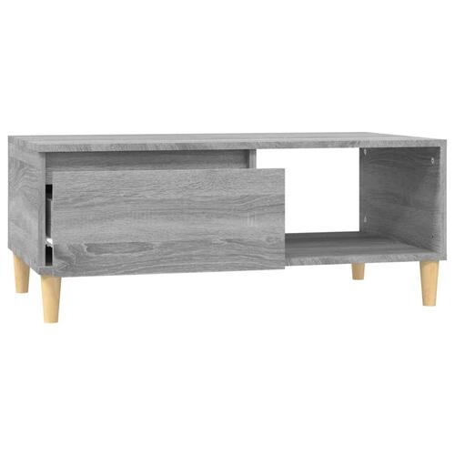 Sofabord 90x50x36,5 cm konstrueret træ grå sonoma-eg