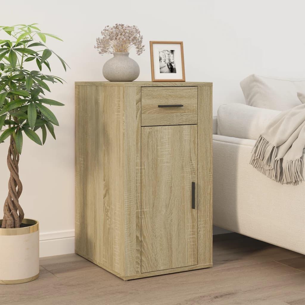 Skrivebordsskab 40x49x75 cm konstrueret træ sonoma-eg