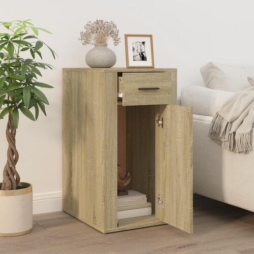 Skrivebordsskab 40x49x75 cm konstrueret træ sonoma-eg