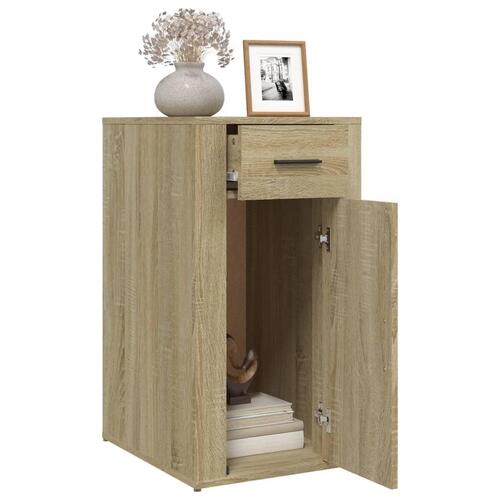 Skrivebordsskab 40x49x75 cm konstrueret træ sonoma-eg