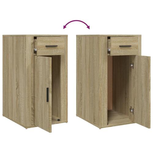 Skrivebordsskab 40x49x75 cm konstrueret træ sonoma-eg