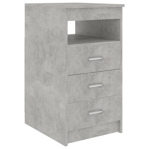 Skuffeskab 40x50x76 cm konstrueret træ betongrå