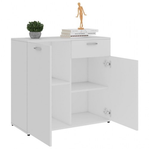 Skænk 80x36x75 cm konstrueret træ hvid