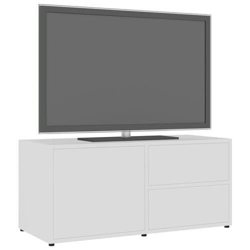 Tv-bord 80x34x36 cm konstrueret træ hvid