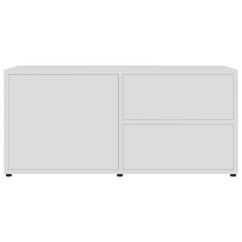 Tv-bord 80x34x36 cm konstrueret træ hvid