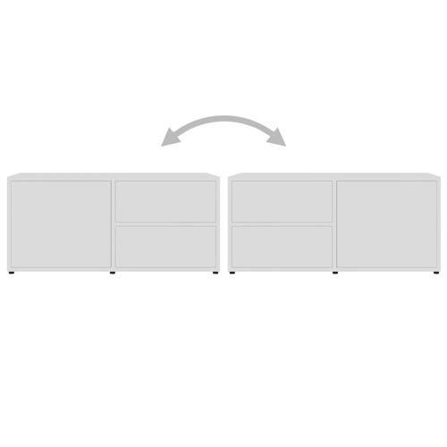 Tv-bord 80x34x36 cm konstrueret træ hvid