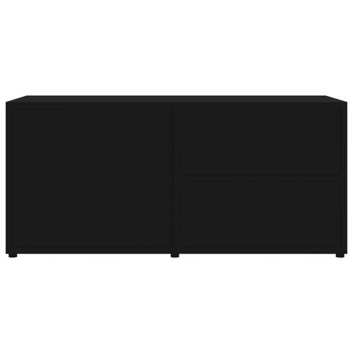 Tv-bord 80x34x36 cm konstrueret træ sort