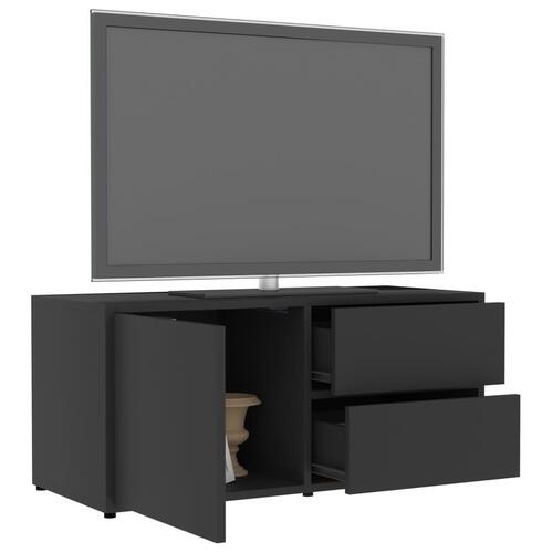 Tv-bord 80x34x36 cm konstrueret træ grå