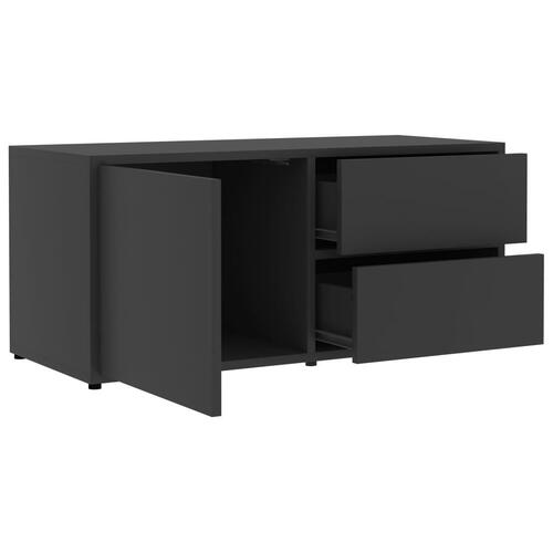 Tv-bord 80x34x36 cm konstrueret træ grå