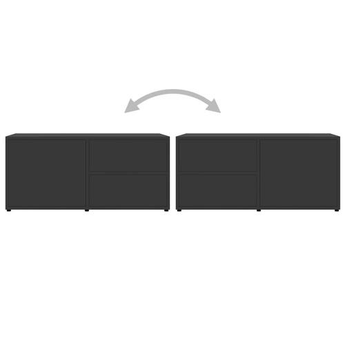 Tv-bord 80x34x36 cm konstrueret træ grå