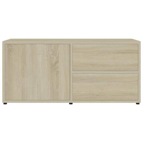 Tv-bord 80x34x36 cm konstrueret træ sonoma-eg