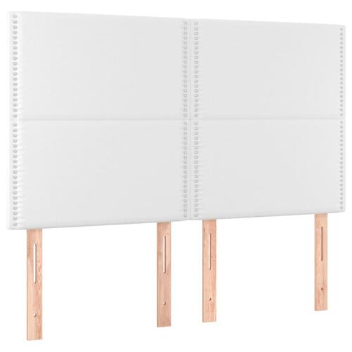 Kontinentalseng med madras 140x200 cm kunstlæder hvid