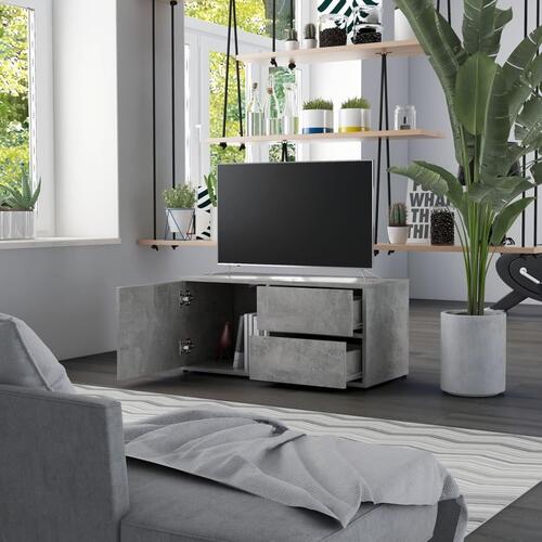 Tv-bord 80x34x36 cm konstrueret træ betongrå