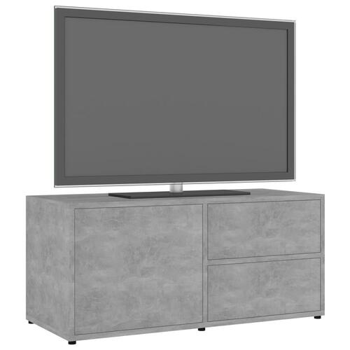Tv-bord 80x34x36 cm konstrueret træ betongrå
