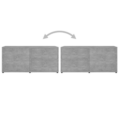 Tv-bord 80x34x36 cm konstrueret træ betongrå