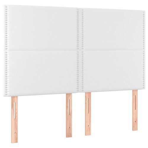 Kontinentalseng med madras 140x200 cm kunstlæder hvid