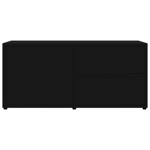 Tv-bord 80x34x36 cm konstrueret træ sort højglans