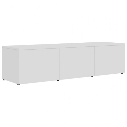 Tv-skab 120x34x30 cm konstrueret træ hvid højglans