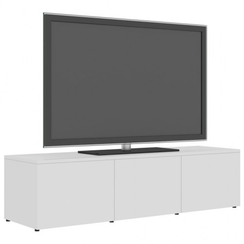 Tv-skab 120x34x30 cm konstrueret træ hvid højglans