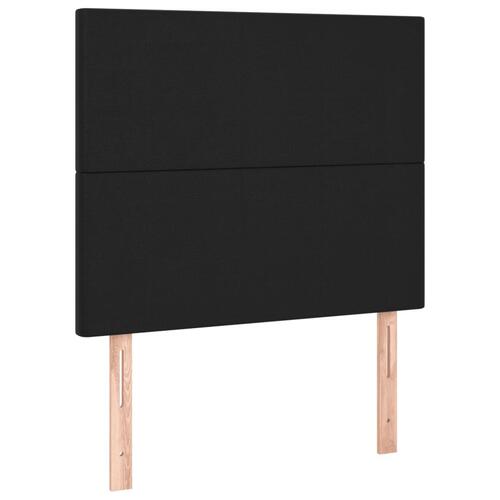 Kontinentalseng med madras 90x200 cm kunstlæder sort