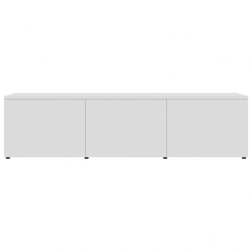 Tv-skab 120x34x30 cm konstrueret træ hvid højglans