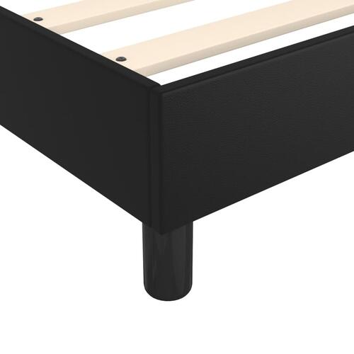 Kontinentalseng 90x200 cm kunstlæder sort
