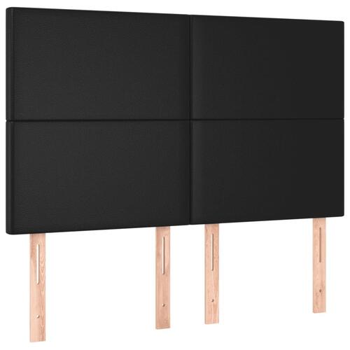 Kontinentalseng med madras 140x200 cm kunstlæder sort