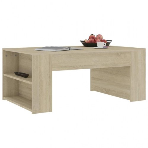 Sofabord 100x60x42 cm konstrueret træ sonoma-eg