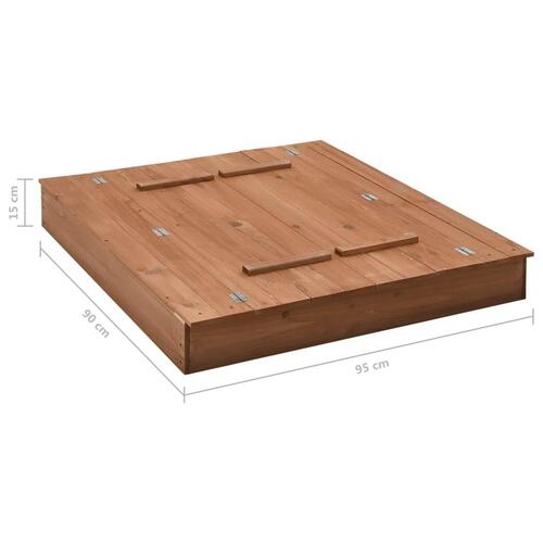 Sandkasse 95x90x15 cm fyrretræ
