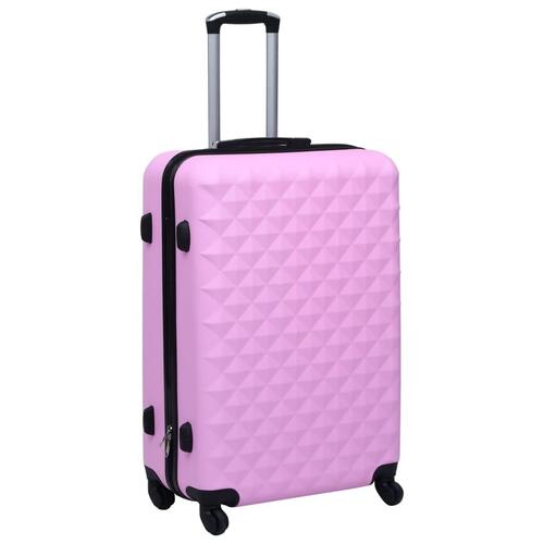 Kuffert sæt 3 stk. hardcase ABS pink